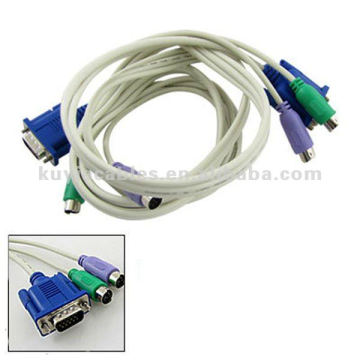 Мышь PS / 2 KVM CABLE VGA между мужчинами Кабель для кабеля M / M 1.4M Длина